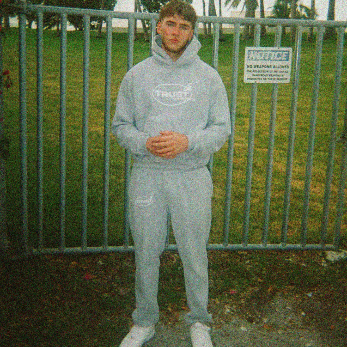 OVERSIZED HEAVYWEIGHT ORIGINAL TRACKSUIT | GREY & WHITE