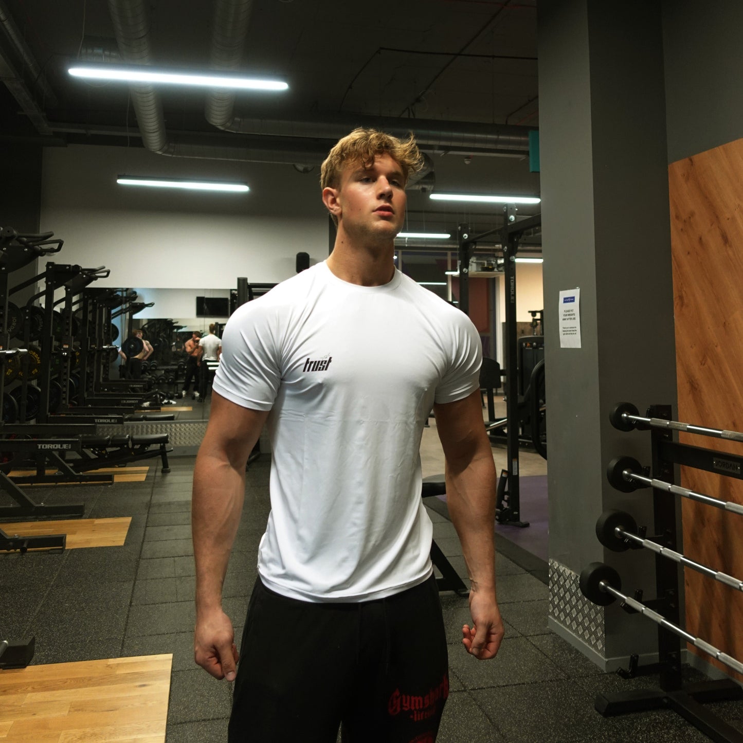 TRUST COMPRESSION TEE | WHITE & BLACK