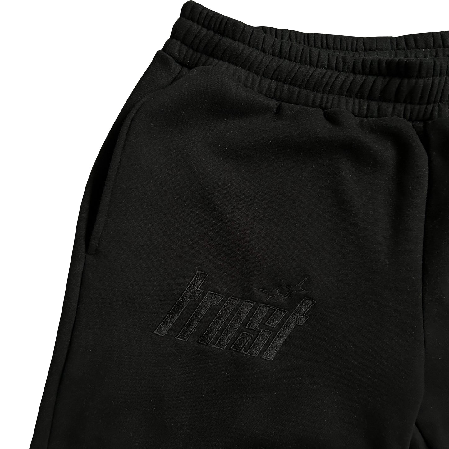 EMBROIDERED HEAVYWEIGHT TRUST TRACKSUIT | BLACK & BLACK