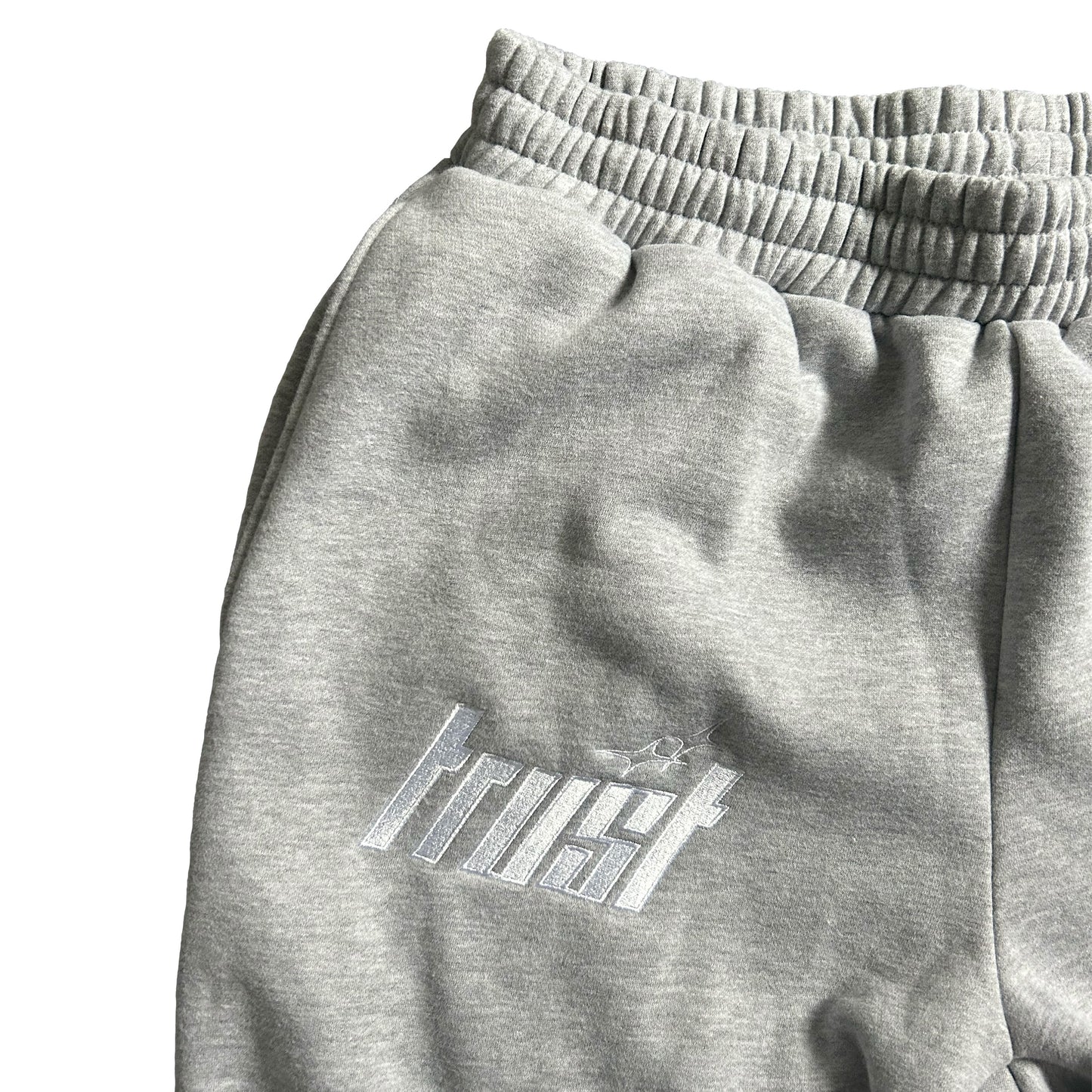 EMBROIDERED HEAVYWEIGHT TRUST TRACKSUIT | GREY & WHITE