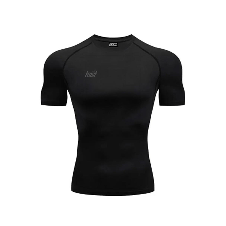 TRUST COMPRESSION TEE | BLACK & BLACK