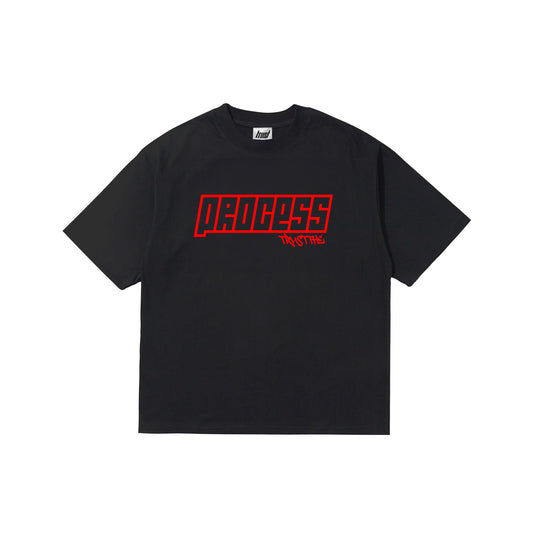 PROCESS TEE | BLACK & RED COLOUR WAY